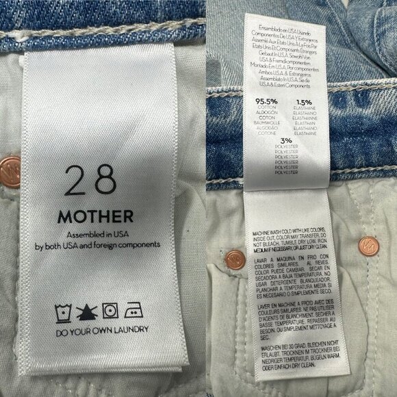 Mother The Super Swooner High Rise Jeans 28 Out With The Old In With The New - Picture 14 of 16